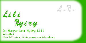 lili nyiry business card